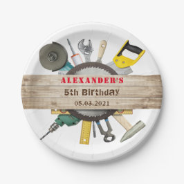 Handyman Boy Tools Geburtstagsparty Paper Plate Pappteller