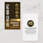 Handyman Brown Layers Gold Tab Visitenkarte (Vorne/Hinten)