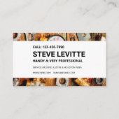 Handyman Business Card - Rustikale Klempnerwerkzeu Visitenkarte (Rückseite)
