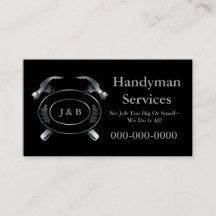 Handyman Business Card, schwarz