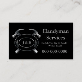 Handyman Business Card, schwarz Visitenkarte