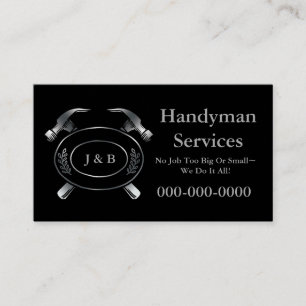 Handyman Business Card, schwarz Visitenkarte
