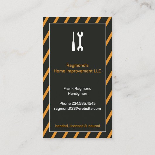 Handyman Business Card Visitenkarte (Vorderseite)