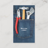 Handyman Business Card Visitenkarte (Rückseite)