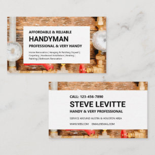Handyman Business Card - Water Guage Visitenkarte
