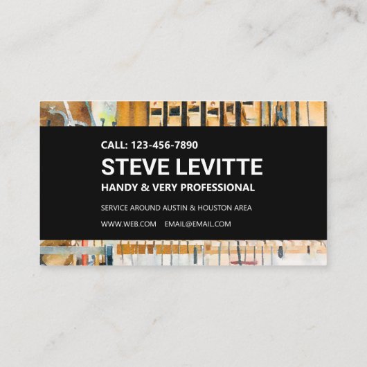 Handyman Business Card - Worktools Wall Visitenkarte (Rückseite)