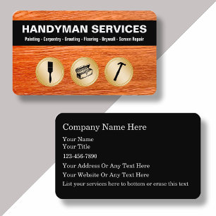 Handyman Business Cards Visitenkarte
