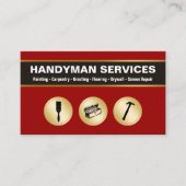Handyman Business Cards Visitenkarte (Vorderseite)