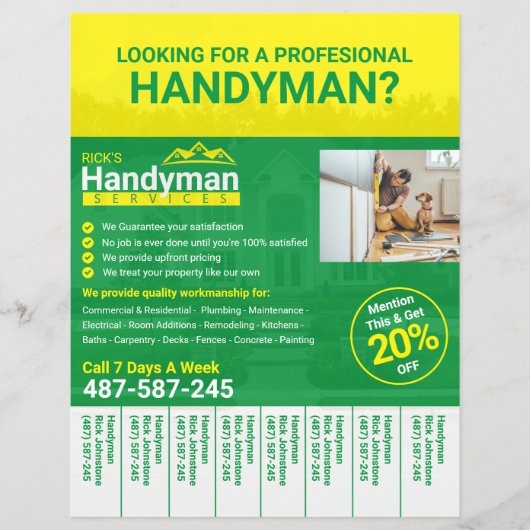 Handyman Business Flyer - Zuhause Business (Vorne)