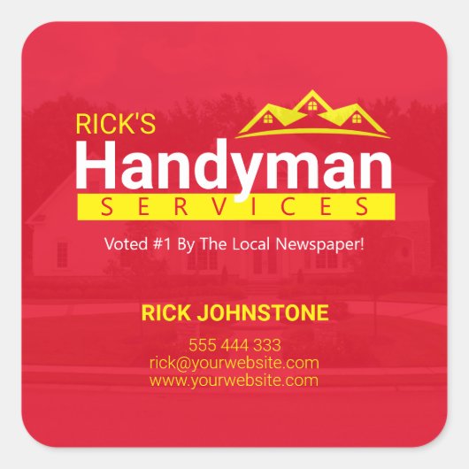 Handyman Business Stickers - Zuhause Business (Vorderseite)
