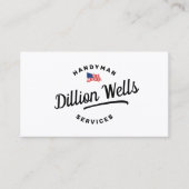 Handyman Carpenter American Flag Visitenkarte (Vorderseite)