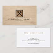 Handyman, Carpenter, Brown-Logo des Builders auf H Visitenkarte (Vorne/Hinten)