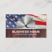 Handyman Carpenter Circular Saw Blade Patriotic Visitenkarte (Vorderseite)