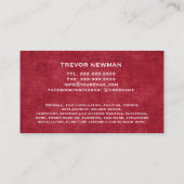 Handyman Carpenter Construction Grunge RED Visitenkarte (Rückseite)