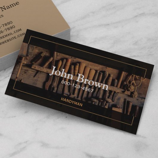 Handyman Carpenter für Vintage Classic Tools Visitenkarte