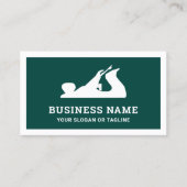 Handyman Carpenter mit Flugzeug in Grün und Weiß Visitenkarte (Vorderseite)