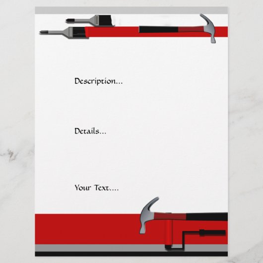 Handyman Carpenter Painter Flyer (Hinten)