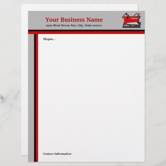 Handyman Carpenter Tool Box Stationierung Briefbogen (Vorne/Hinten)