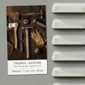 Handyman Carpenter Tools Foto QR Code Magnetische Visitenkarte