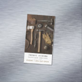 Handyman Carpenter Tools Foto QR Code Magnetische Visitenkarte (Beispiel)