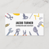 Handyman Carpenter Tools für die Aquarellenkonstru Visitenkarte (Vorderseite)