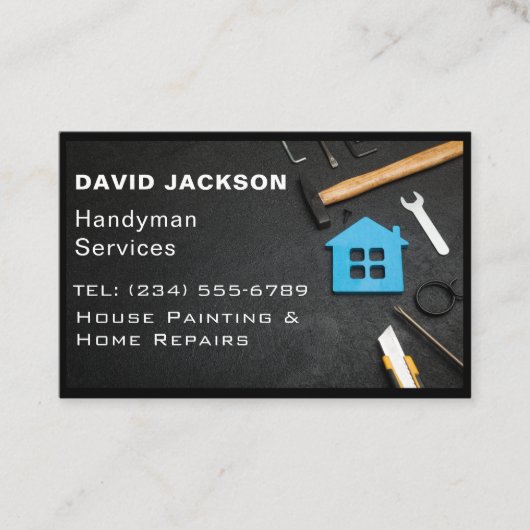 Handyman/Carpenter Tools Zuhause Improvement Wood Visitenkarte (Vorderseite)
