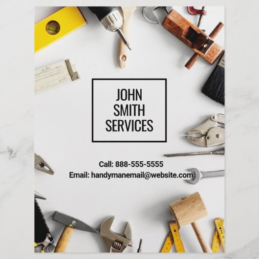 Handyman Carpenter Zuhause Renovations Services Fl Flyer (Hinten)