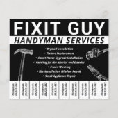Handyman Carpentry Tee Off Phone Number Flyer (Vorne)