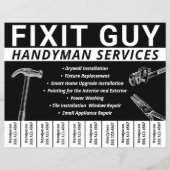 Handyman Carpentry Tee Off Phone Number Flyer (Vorne)