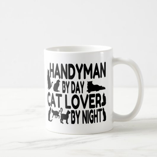 Handyman Cat Lover Kaffeetasse (Rechts)