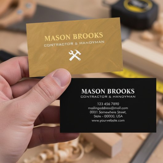 Handyman & Construction Branding Visitenkarte