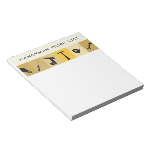 Handyman Construction Buildern Honey Do List Notizblock (angewinkelt)