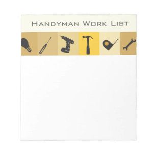 Handyman Construction Buildern Honey Do List Notizblock