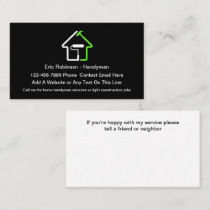 Handyman Construction Einzigartige neue Visitenkar Visitenkarte