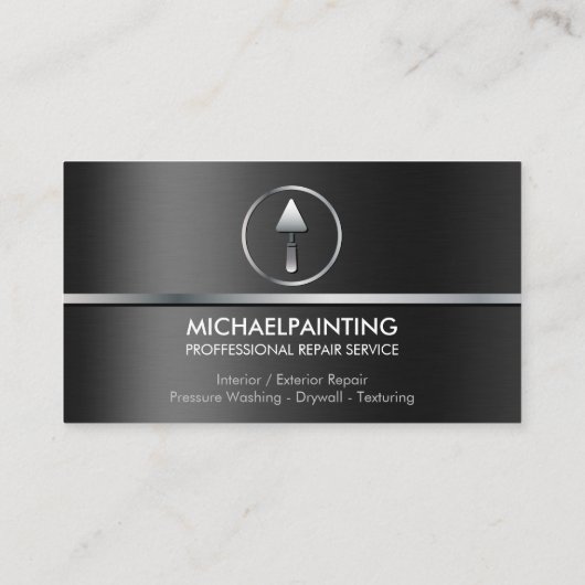 Handyman Construction Metal RepVorsitzende grau Visitenkarte (Rückseite)