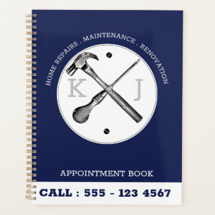 Handyman Construction Navy Blue Custom Ernennung Planer