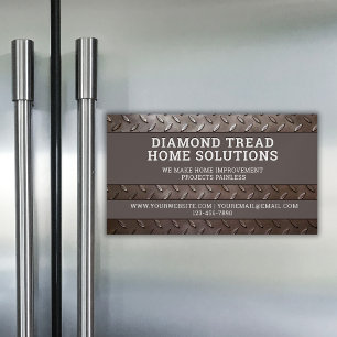Handyman Construction Repair Service Metal Steel Magnetische Visitenkarte
