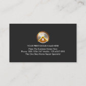 Handyman Construction Service Rooftop Frame Visitenkarte (Rückseite)