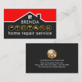 Handyman Construction Service Rooftop Frame Visitenkarte (Vorne/Hinten)