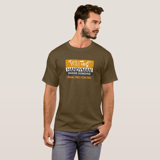 Handyman Construction Tools Placard T-Shirt (Vorne ganz)
