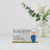 Handyman Construction Worker Visitenkarte (Stehend Vorderseite)