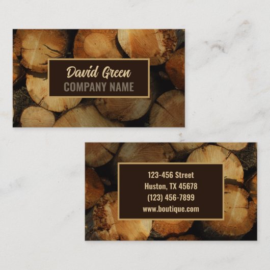 Handyman Contractor Construction Carpenter Wood Visitenkarte (Vorne/Hinten)