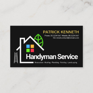 Handyman Contractor für kreatives Gebäude Visitenkarte