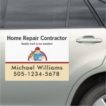 Handyman Contractor Zuhause Repair Truck Door Magn