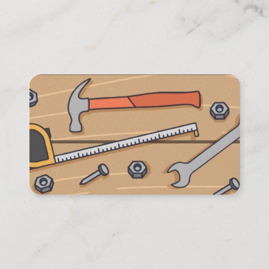 Handyman Custom Business Cards Visitenkarte (Rückseite)