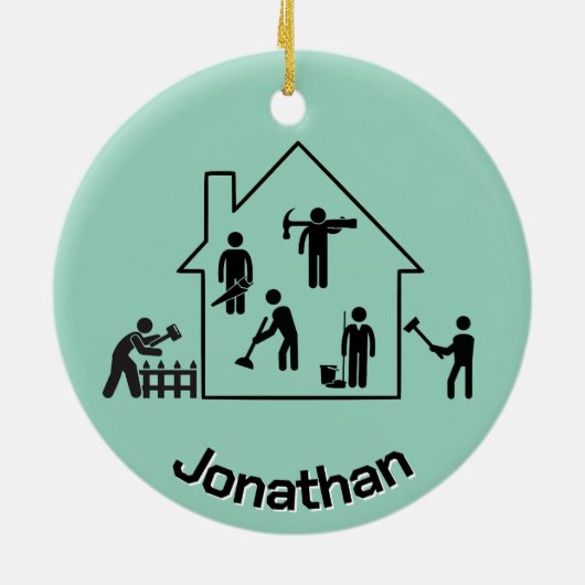 Handyman Design Keramik Ornament (Hinten)