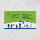 Handyman-Dienstleistungen, Zuhause-Wartungs-Visite Visitenkarte (Rückseite)