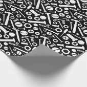 Handyman DIY Minister Fixit Hammer Nuts Bolts Tool Geschenkpapier (Ecke)