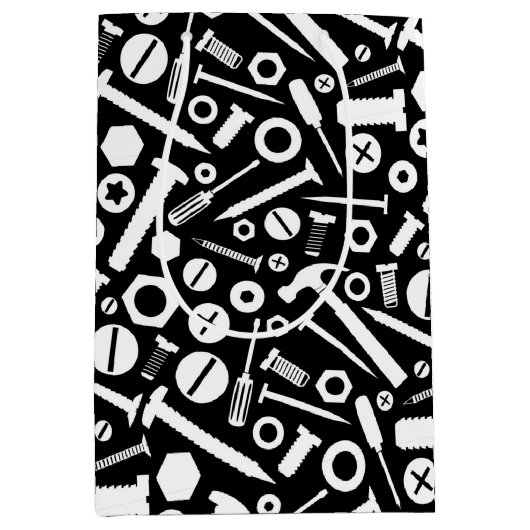 Handyman DIY Minister Fixit Hammer Nuts Bolts Tool Mittlere Geschenktüte (Vorderseite)