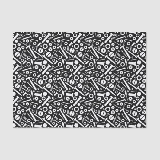 Handyman DIY Minister Fixit Hammer Nuts Bolts Tool Seidenpapier (Vorderseite)